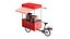 Carrito de comida completo detallado en bicicleta