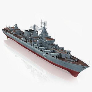 Cruiser Slava Class Moscow 3D model