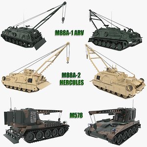 3D Collection  M88-A 1 - ARV  M88A-2 Hercules  ARV - M578  - ARV  Bysanders 3D Models