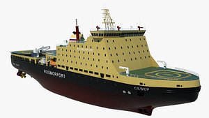 icebreaker sever vessel cargo ship 3D model