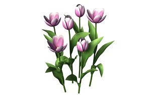 Flower Tulip Low-poly model