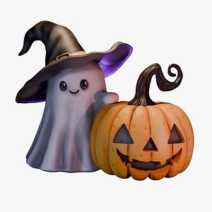 3D Halloween GhostPumkin