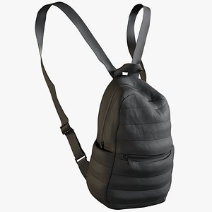 realistic women s backpack 3D model