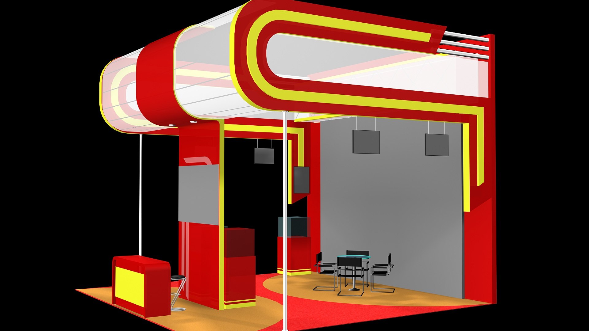 3 Side Open Stand 3D Model - TurboSquid 1996071