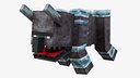 Minecraft Ravager Rigged 3D Model Game Ready 4K PBR