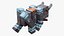 Modèle 3D Minecraft Ravager, prêt pour le jeu en 4K PBR, avec squelette.