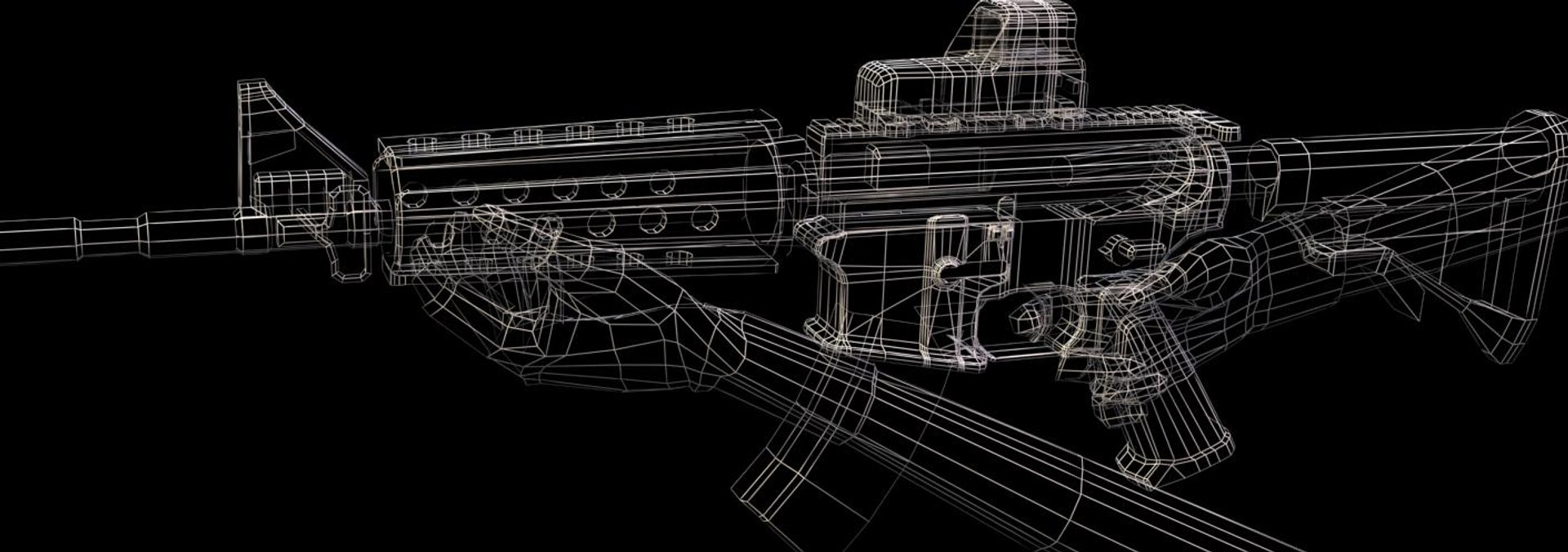 m4a1 assault rifle 3d model https://p.turbosquid.com/ts-thumb/Tu/yyQjt5/OLKKLAMW/wireframe/jpg/1273803662/1920x1080/fit_q87/4746942af0cf7554486c82b0bdad395855a5f54b/wireframe.jpg