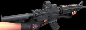 m4a1 assault rifle 3d model