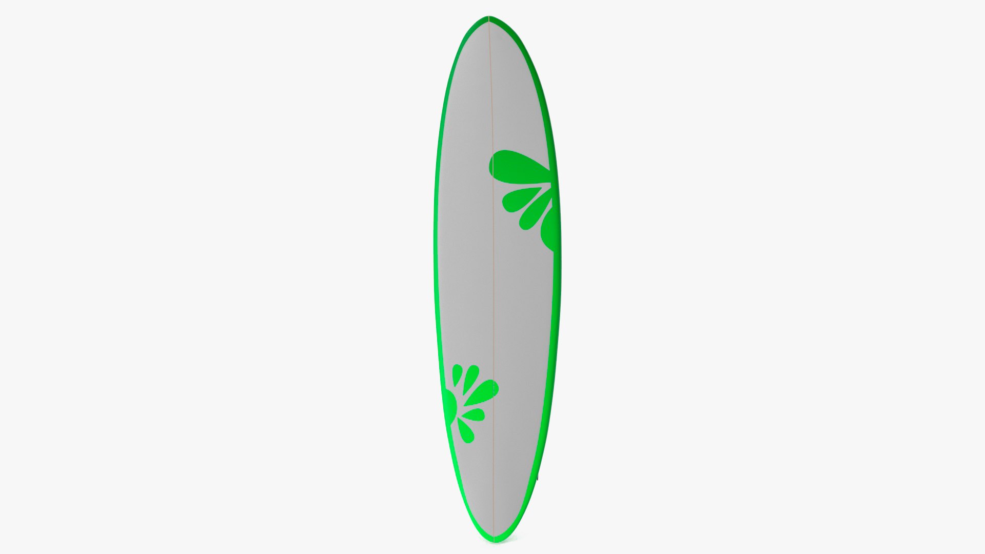 Funboard Surfboard 3D model preview