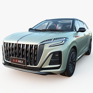 2025 FAW HONGQI HS3 with interior 3D model