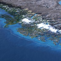 Chile Map - 40K Realistic Satellite Terrain - Elevation