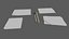 Papers pen pencil 3D model
