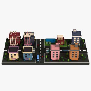 Lowpoly Cartoon City Pack 1 3D model