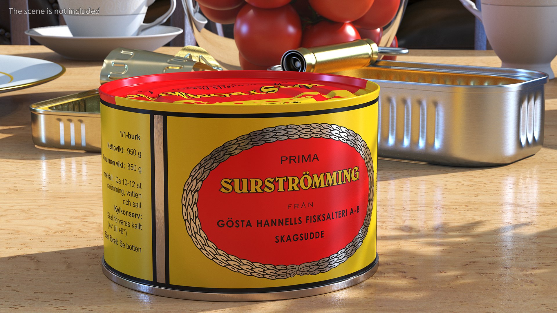 Can Of Surstromming Fermented Fish 850g 3D Model TurboSquid 2152158