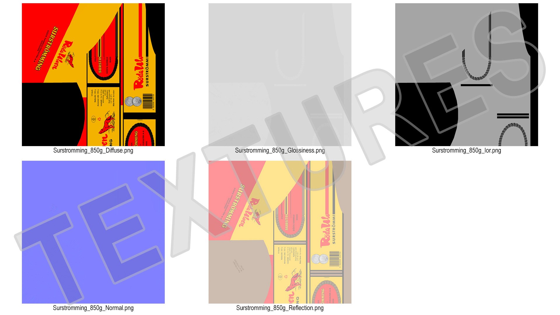 Can of Surstromming Fermented Fish 850g 3D model TurboSquid 2152158