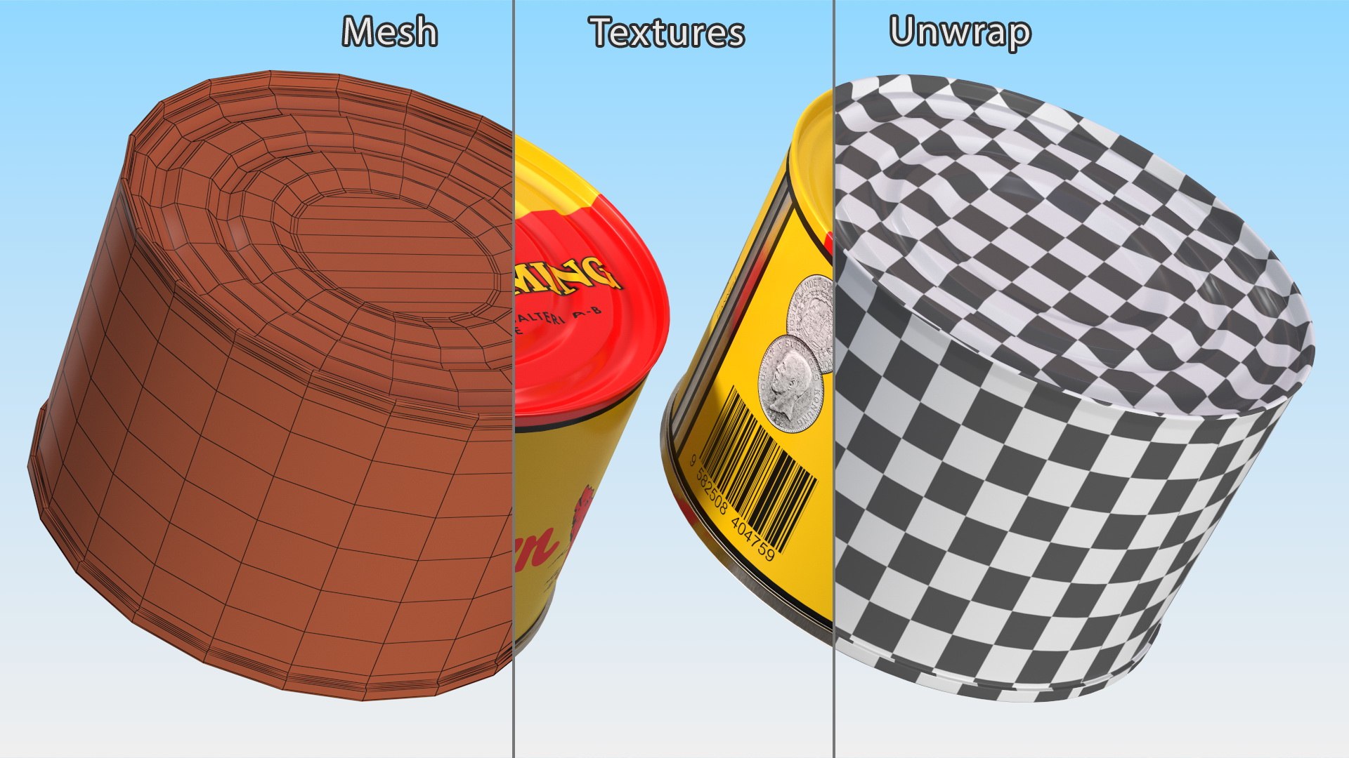 Can of Surstromming Fermented Fish 850g 3D model TurboSquid 2152158