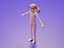 Low Poly 3D Stylizowana podstawa postaci Body Mesh People Illustration Set