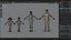 Low Poly 3D Stylizowana podstawa postaci Body Mesh People Illustration Set