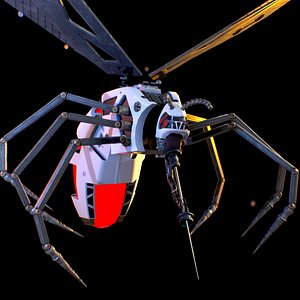 3D Cyber mosquito bug model