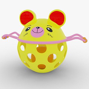 3D Baby Rattle Toy Bear model