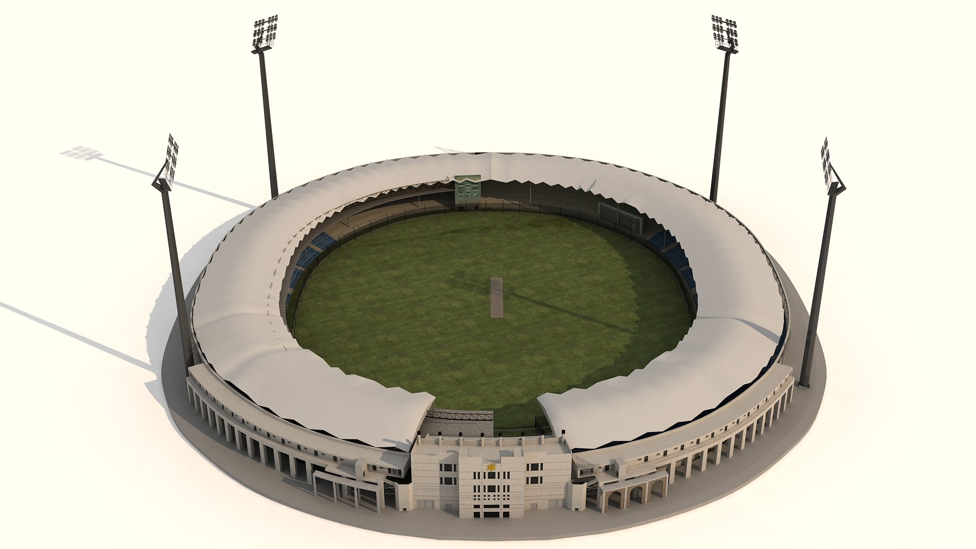 Cricket national stadium 3D - TurboSquid 1673983