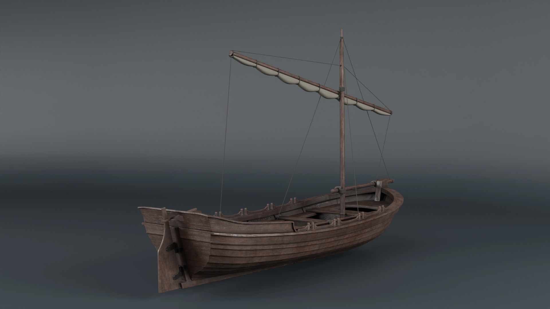 3D Medieval Lifeboat - PBR Material - TurboSquid 2253239