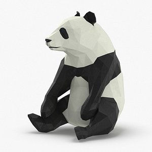 3D panda---sitting