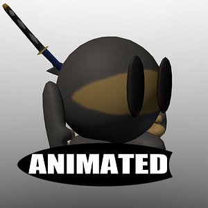 3d max cartoon ninja animations