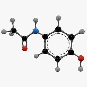 3D Paracetamol Molecule