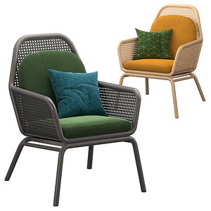 3D rattan chair model