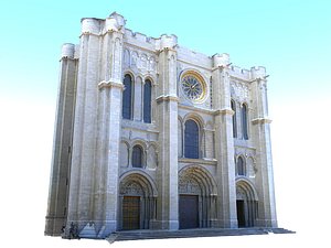 3D cathedral facade architecture