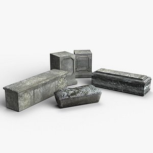 Medieval Tombstones (Low-poly)
