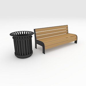 3D model Bench Park 55