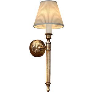 Grantham wall sconce in aged brass in the English style 3D model