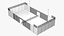 3D Padel Tennis Court