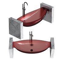 ABBER Kristall AT9704Rubin washbasin