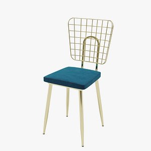metal wire chairvelvet fabric upholstery