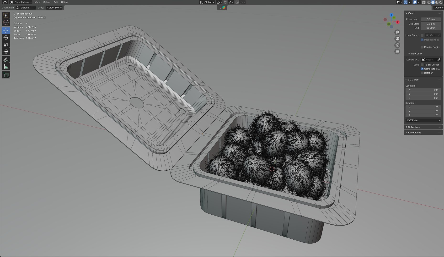 Fruit Box Plastic Transparent Rambutan 3D Model - TurboSquid 2567387
