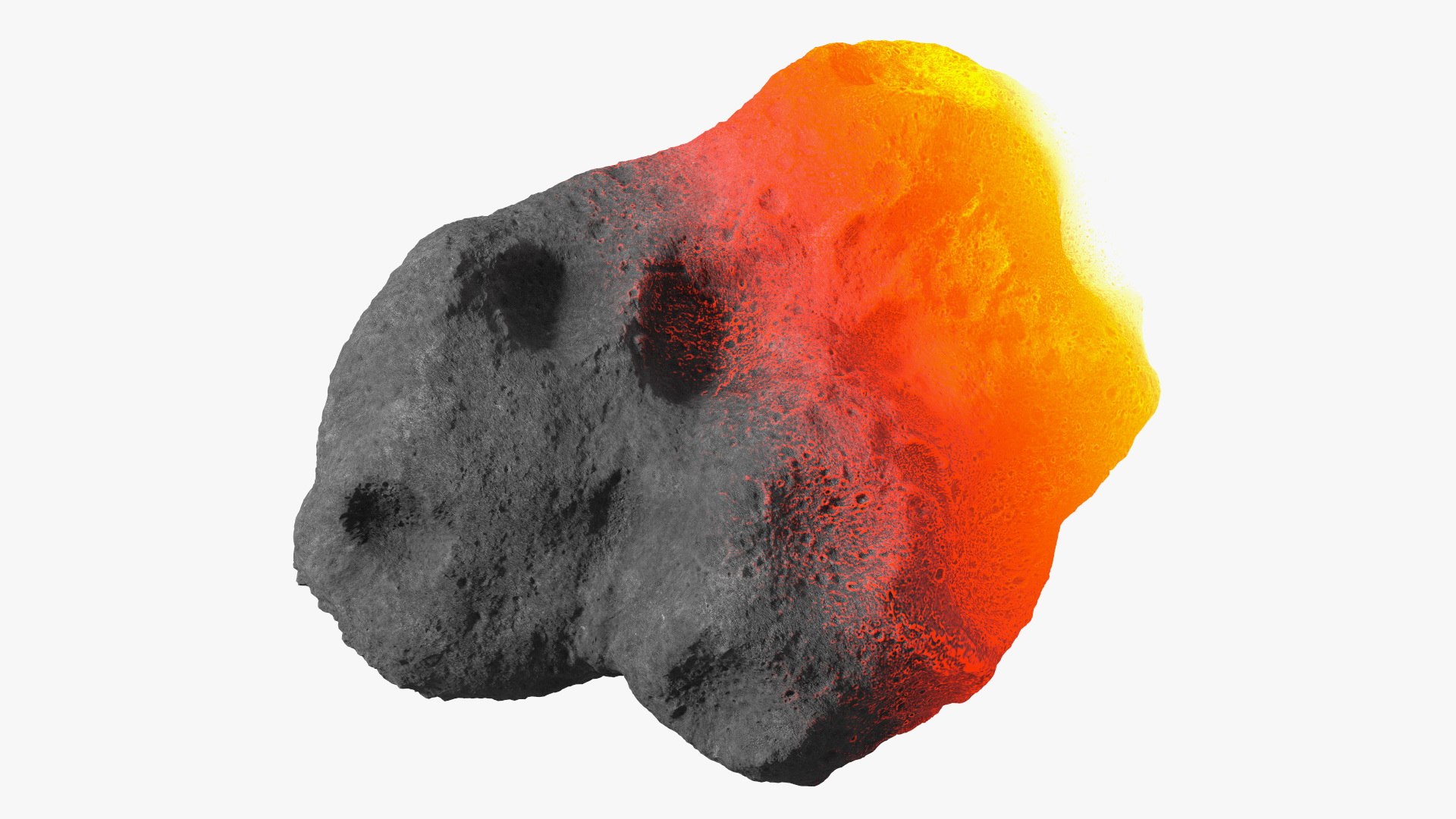 Asteroid Entering Atmosphere 3D model preview