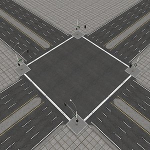 3d model road city highways