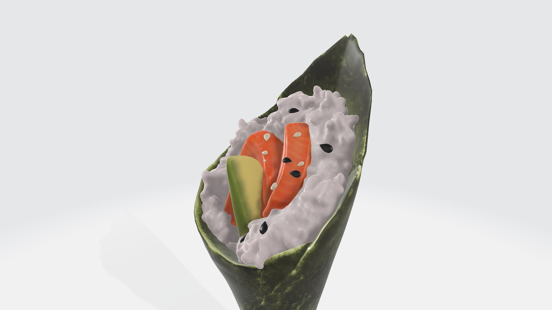 Te Maki - hand roll model https://p.turbosquid.com/ts-thumb/Tw/1uh9nz/Rq/temakihandroll00123456/png/1738326830/1920x1080/fit_q87/81bc5b37e5317245af80830bef4759627195c607/temakihandroll00123456.jpg