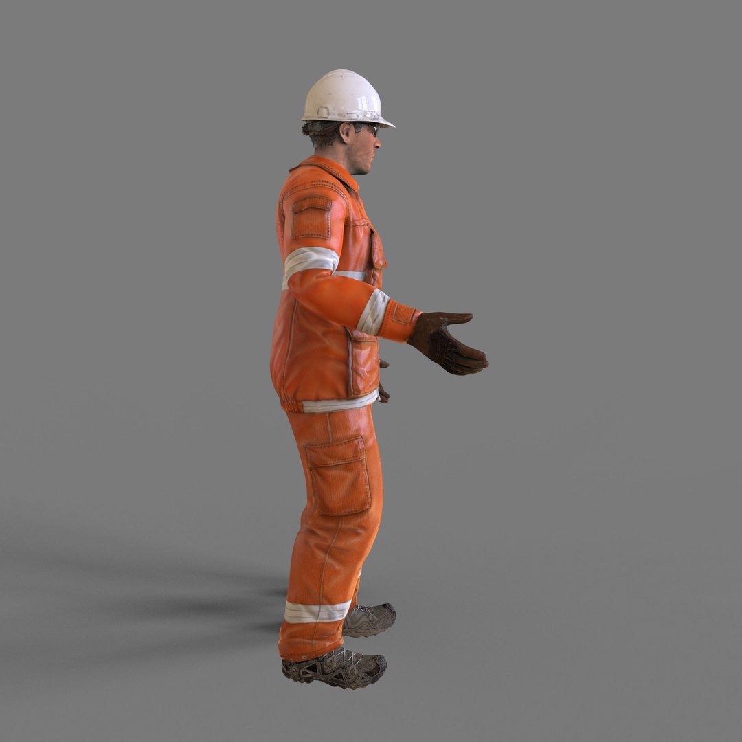 Construction worker Character Pack RIGGED ANIMATED 3D model ...