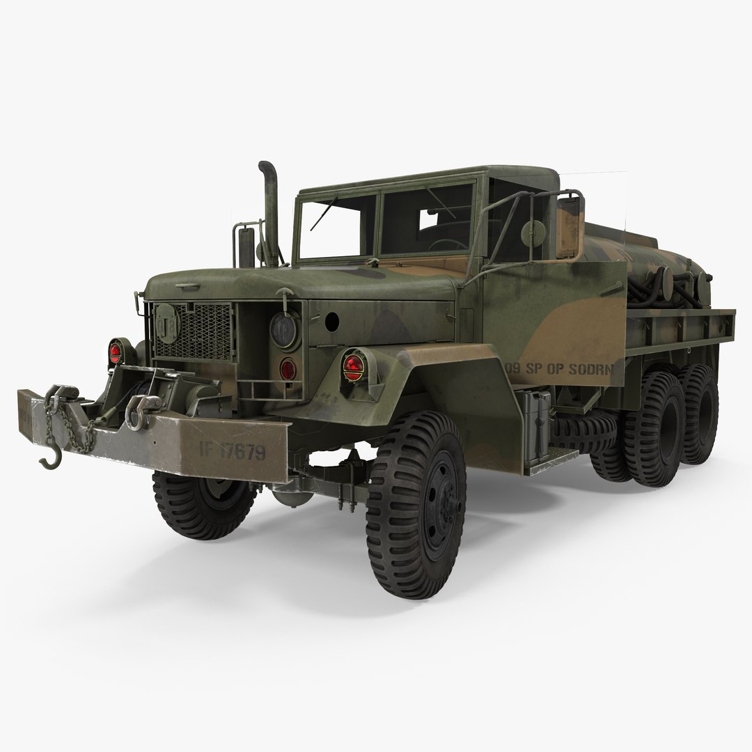 Fuel Tank Truck m49 Rigged 3D Model 3D model preview