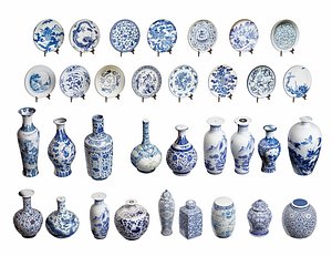 Chinese Blue and White Porcelain Chinese porcelain 3D