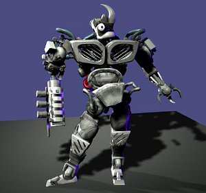 robots cyborg 3d obj