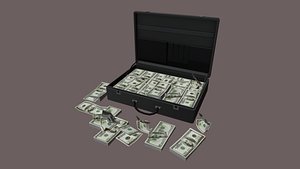 suitcase bag case money 3D model
