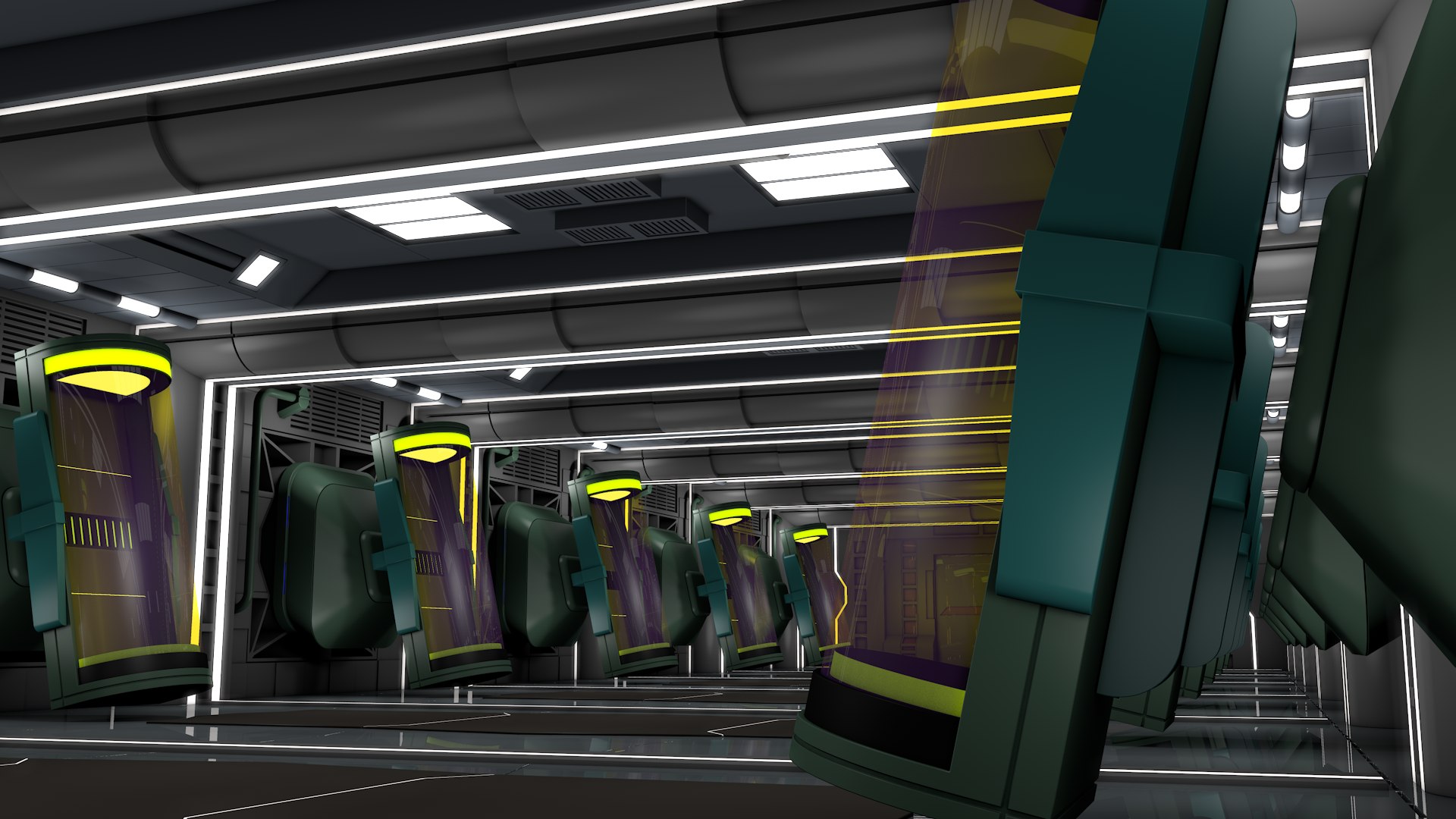 Sci Fi Interior 3D Model - TurboSquid 2344675