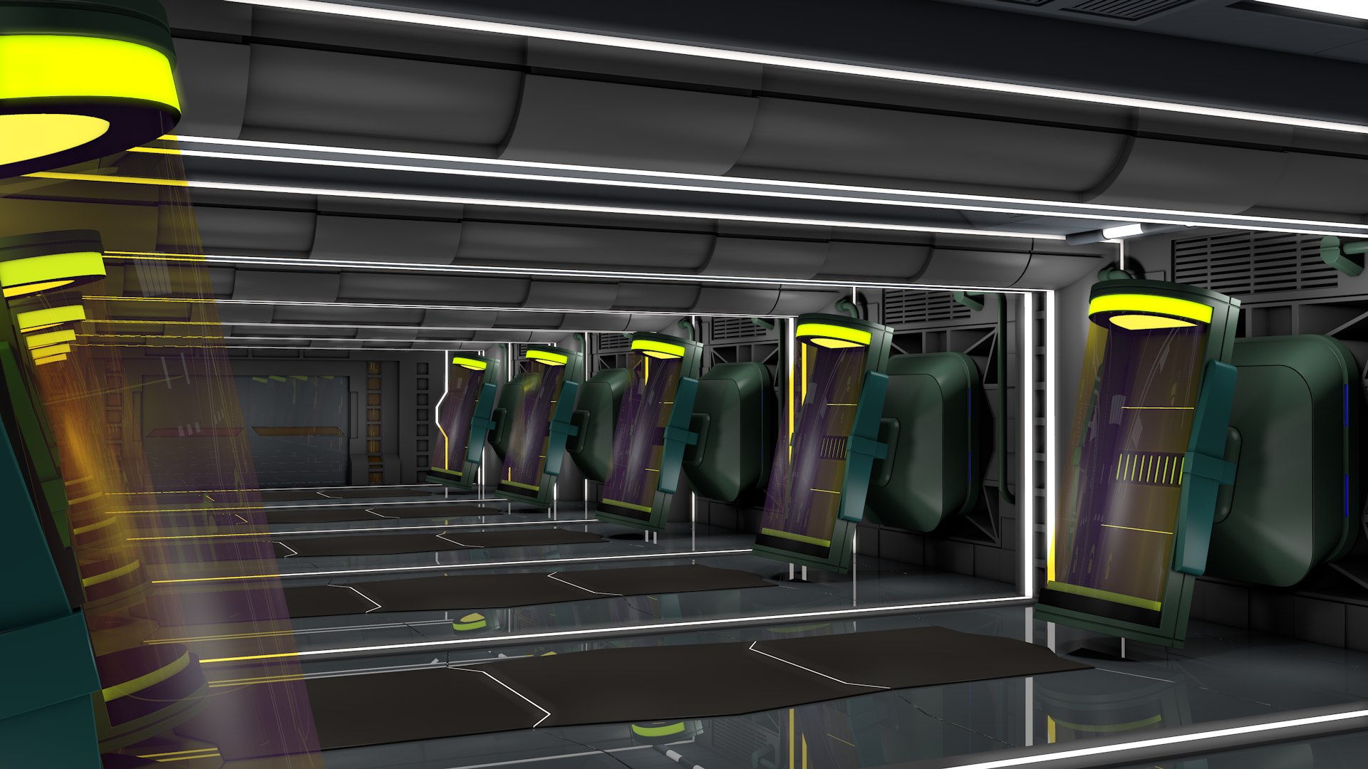 Sci Fi Interior 3D Model - TurboSquid 2344675
