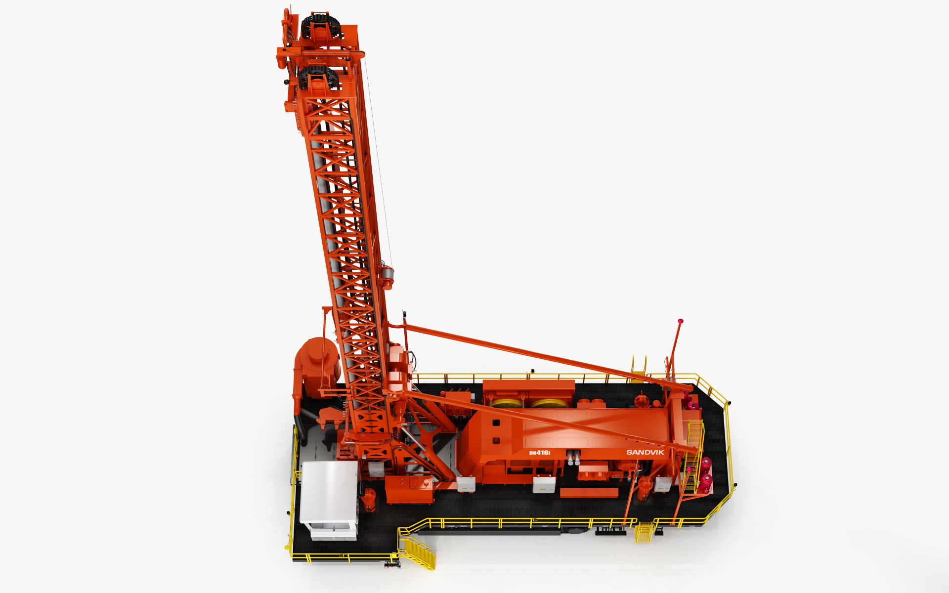 3D Sandvik DR416i Rotary blasthole drill rig TurboSquid 1959123