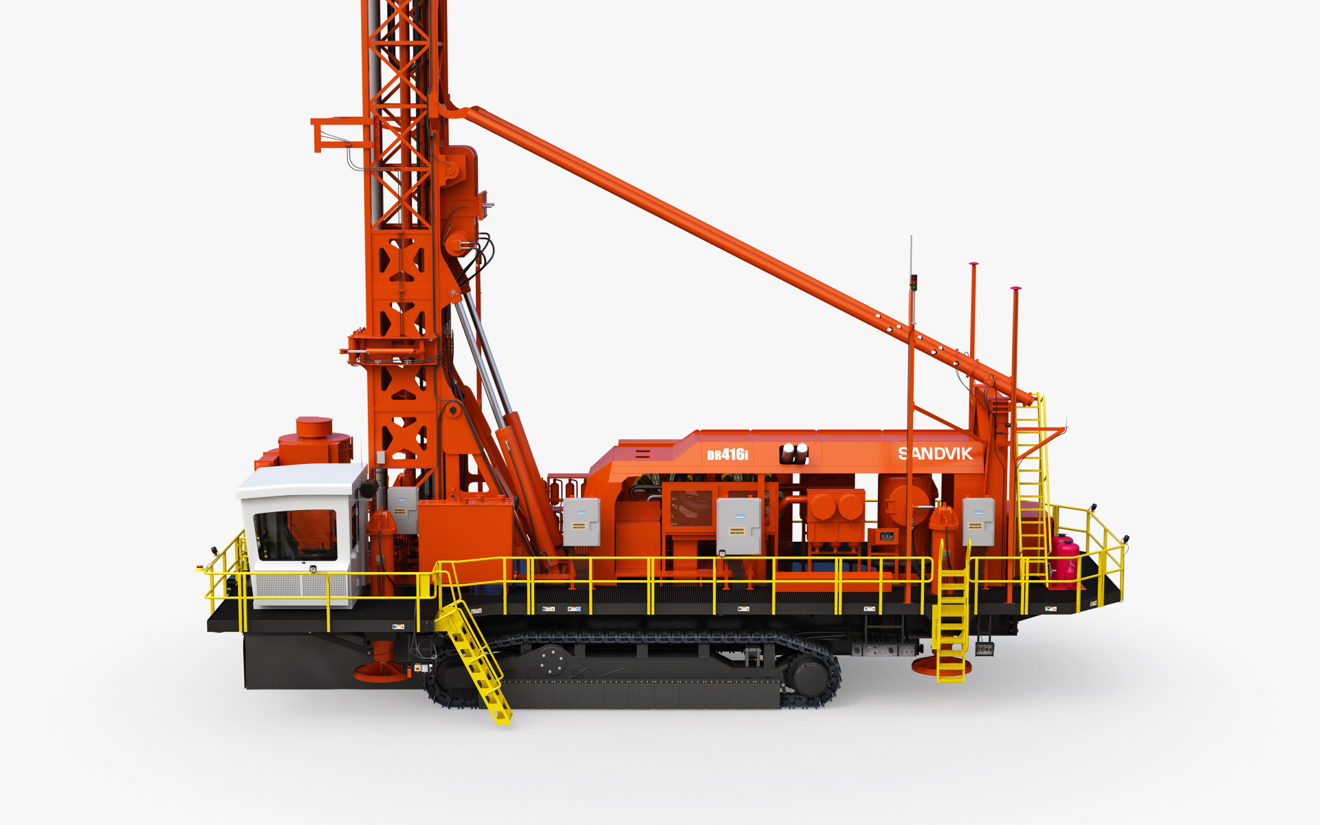 3D Sandvik DR416i Rotary blasthole drill rig TurboSquid 1959123